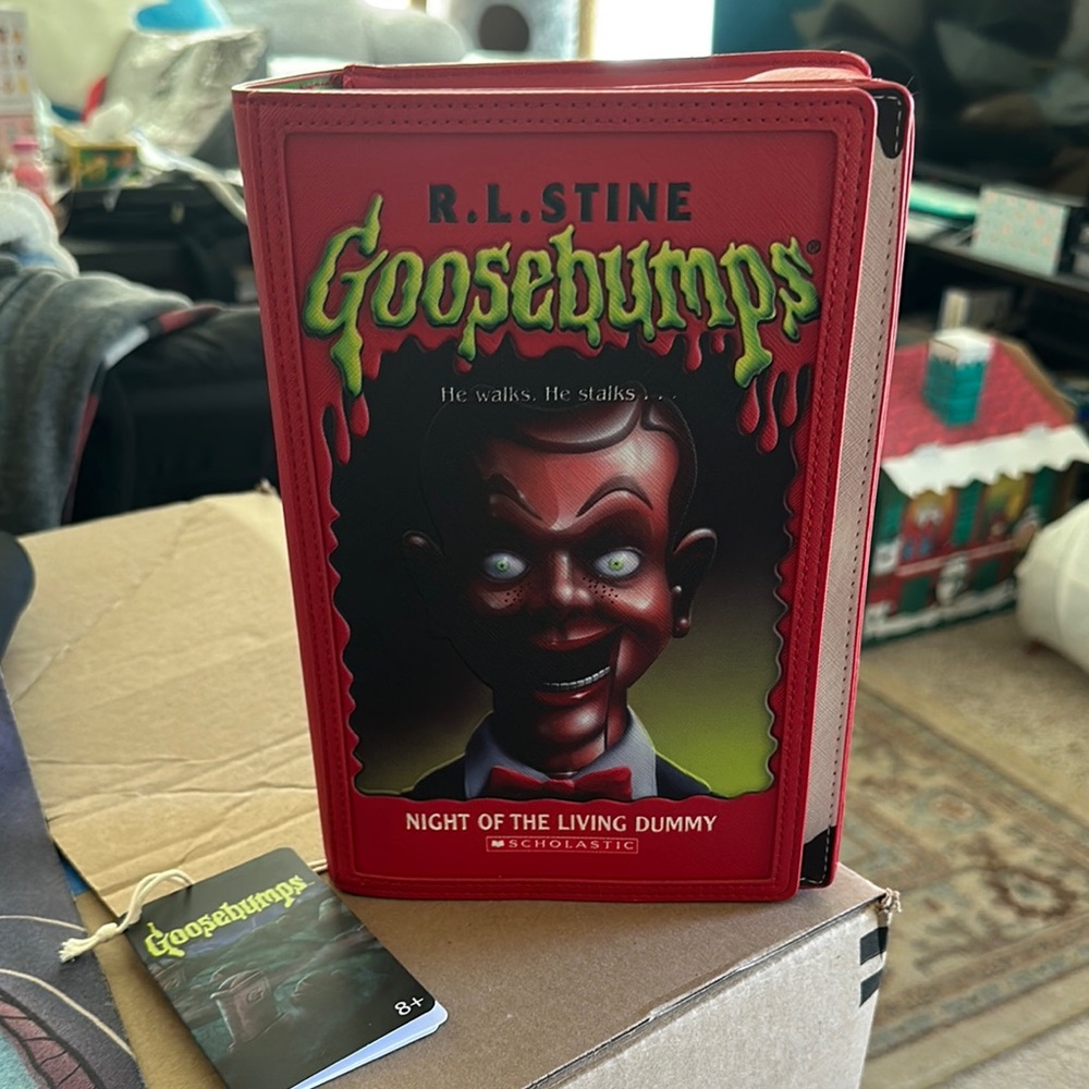 Loungefly Goosebumps Slappy Book Cover Crossbody Bag